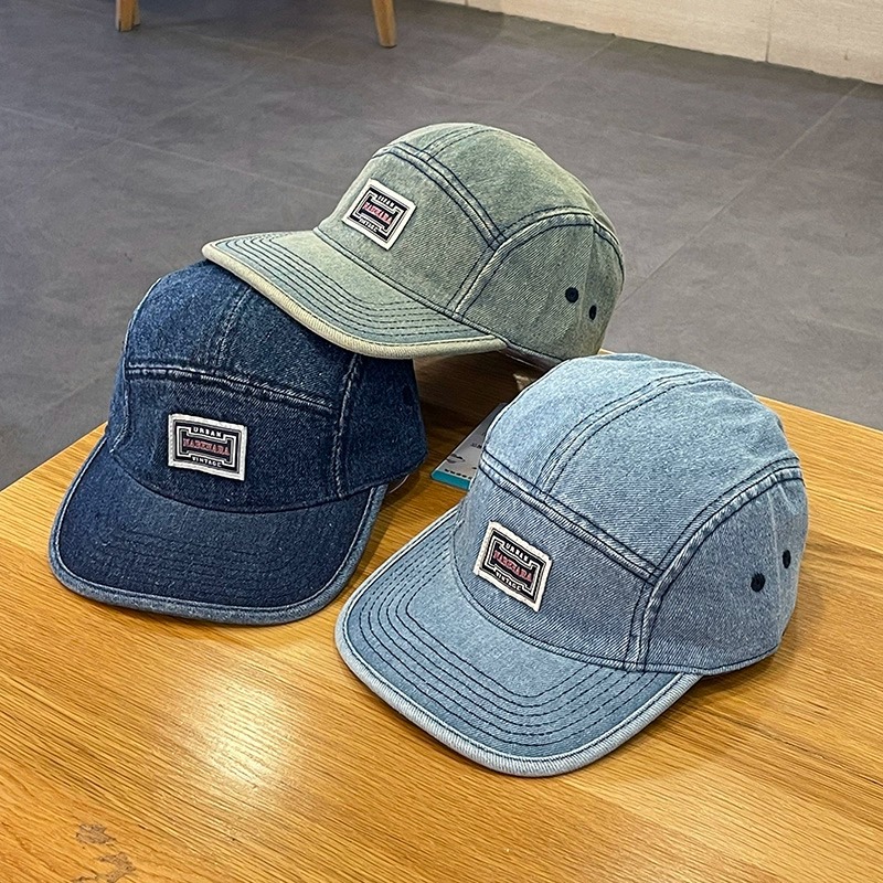 Corduroy Cap 5 Panel - Винтажные джинсовые бейсболки с плоским козырьком