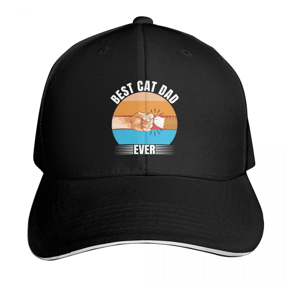 Golf Cap Dad - Лучшая бейсболка для пап-кошек, низкопрофильная, без