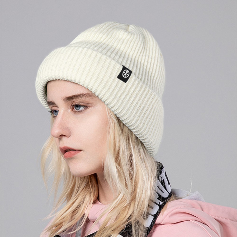 Beanie Cuffed Knit - Повседневная шапка-бини с манжетами, зимняя шапка