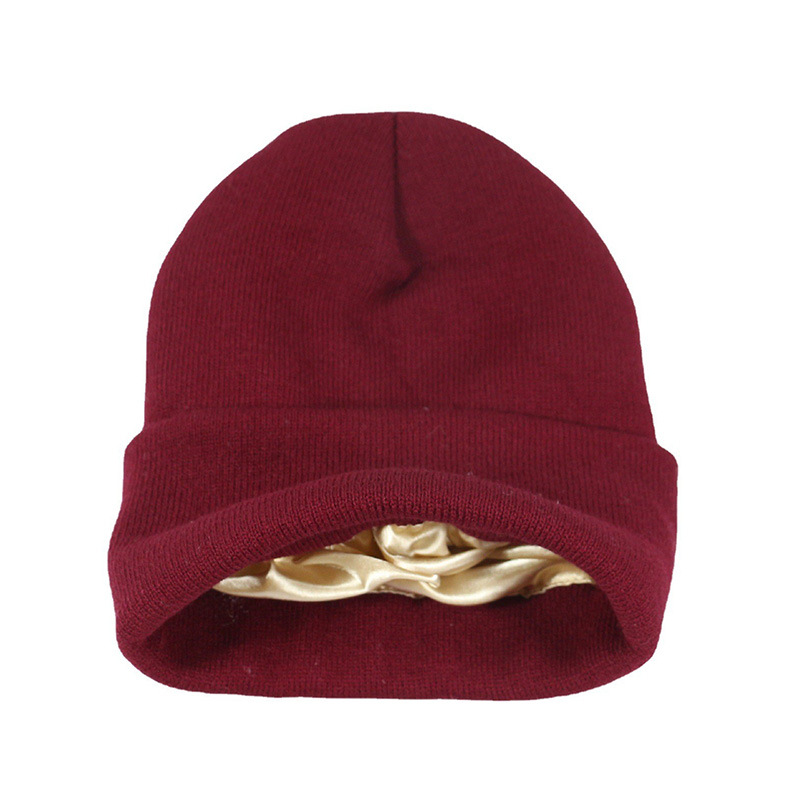 Унисекс вязаная шапка с атласн – обзор и цена Beanie Cuffed Knit