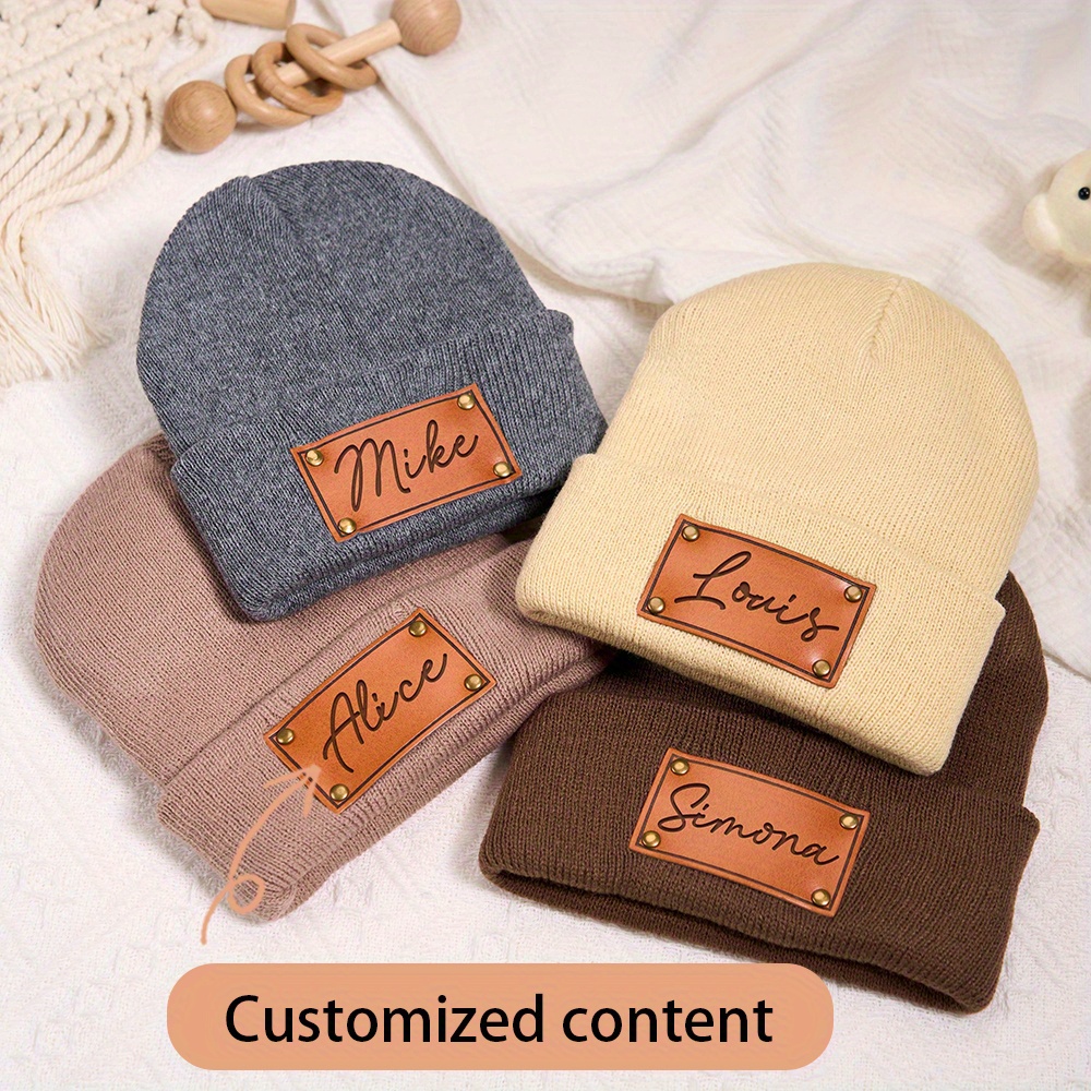 Шапка-бини с кожаной нашивкой  – обзор и цена Beanie Cuffed Knit