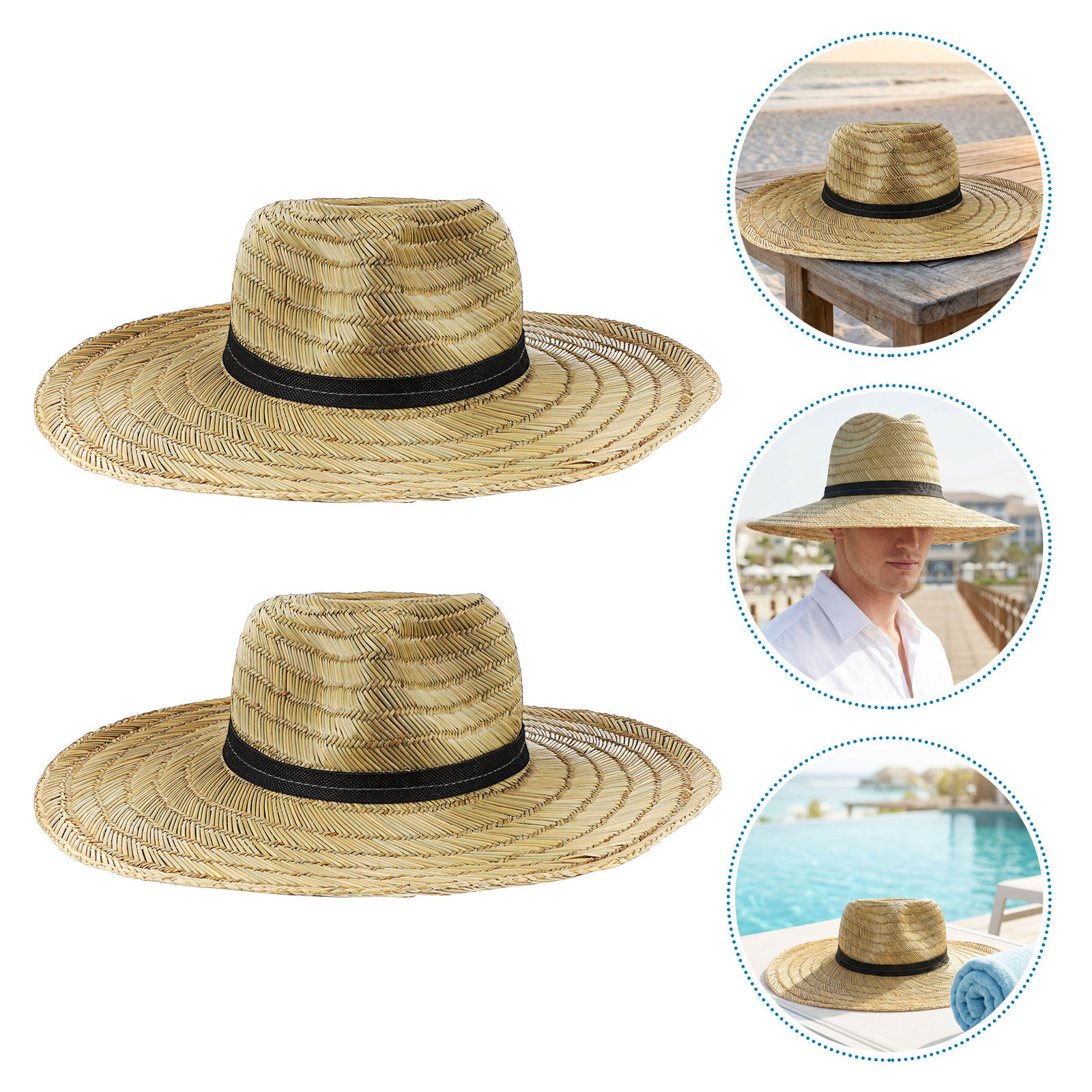 2 шт. широкополые соломенные ш – обзор и цена Cowboy Hat Straw